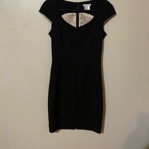 Elegant Black Cap Sleeve Dress